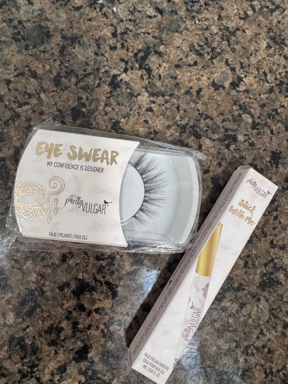 Eyelashes and glue